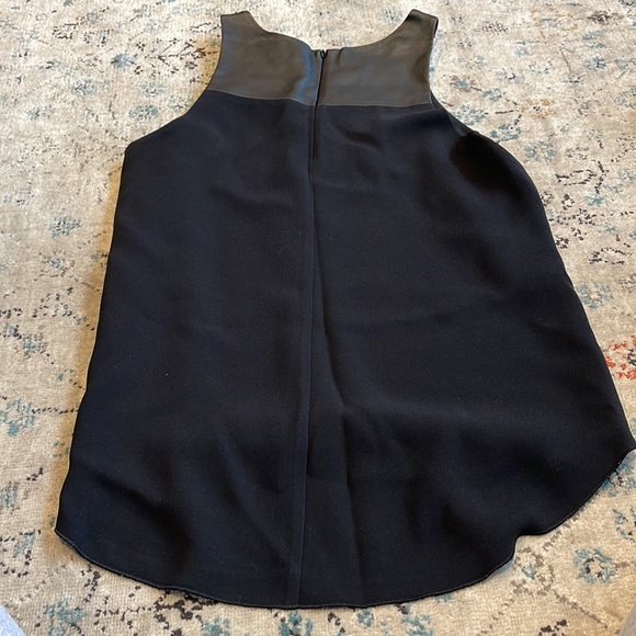 Club Monaco black shirt with leather detail - Picture 3 of 3